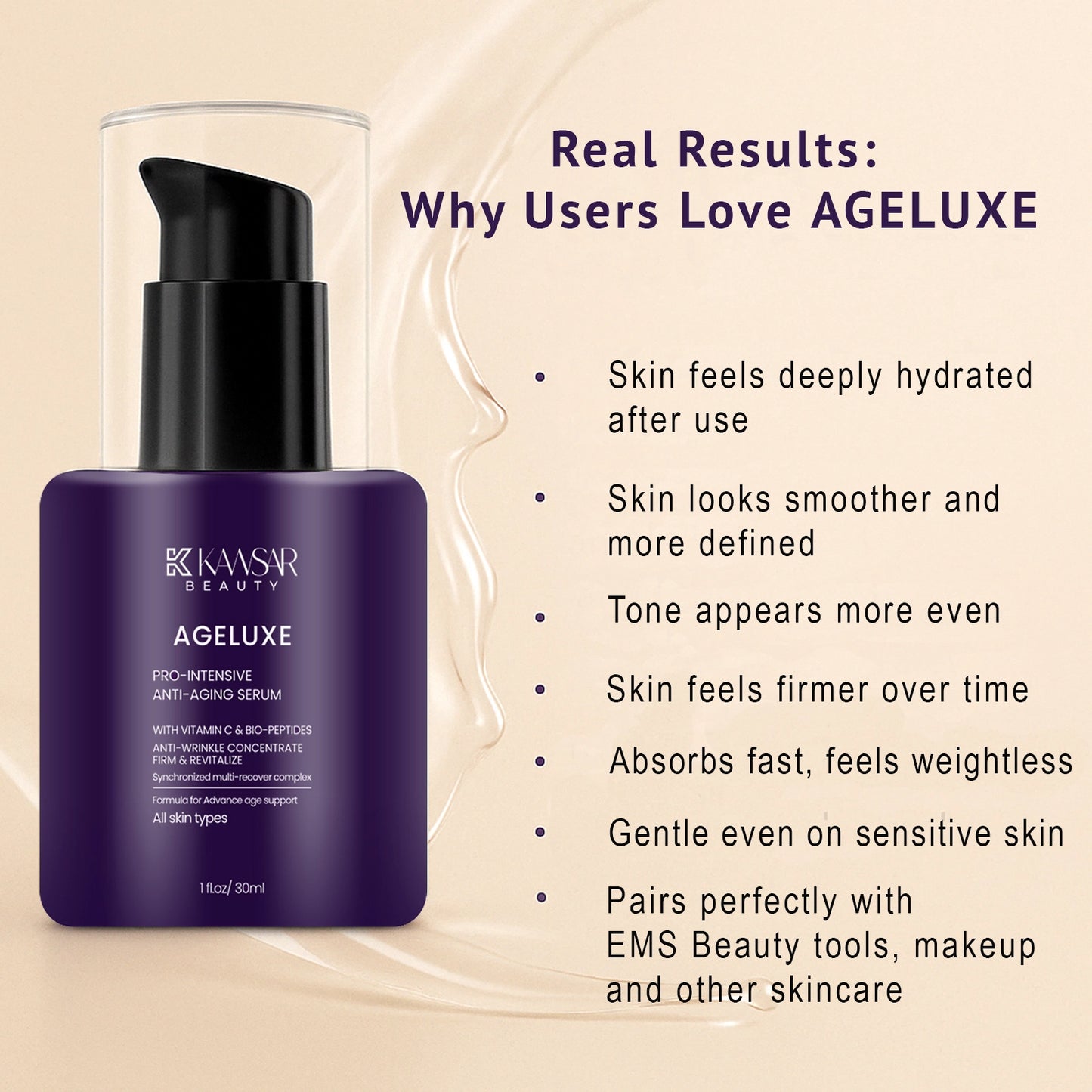 Ageluxe Serum | Vitamin C, Niacinamide & Biopeptides