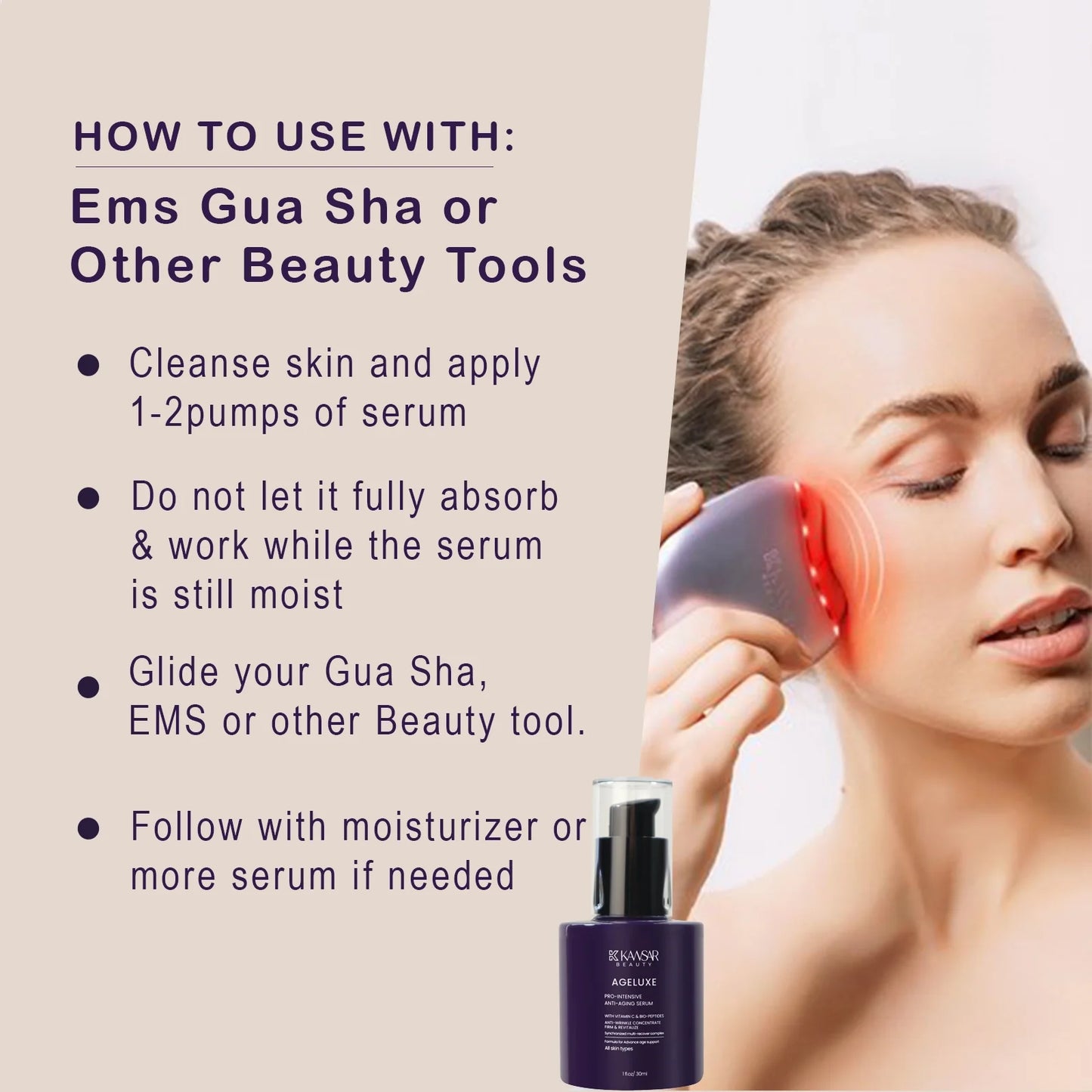 Ageluxe Anti Aging Serum – Vitamin C, Niacinamide & Bio Peptides