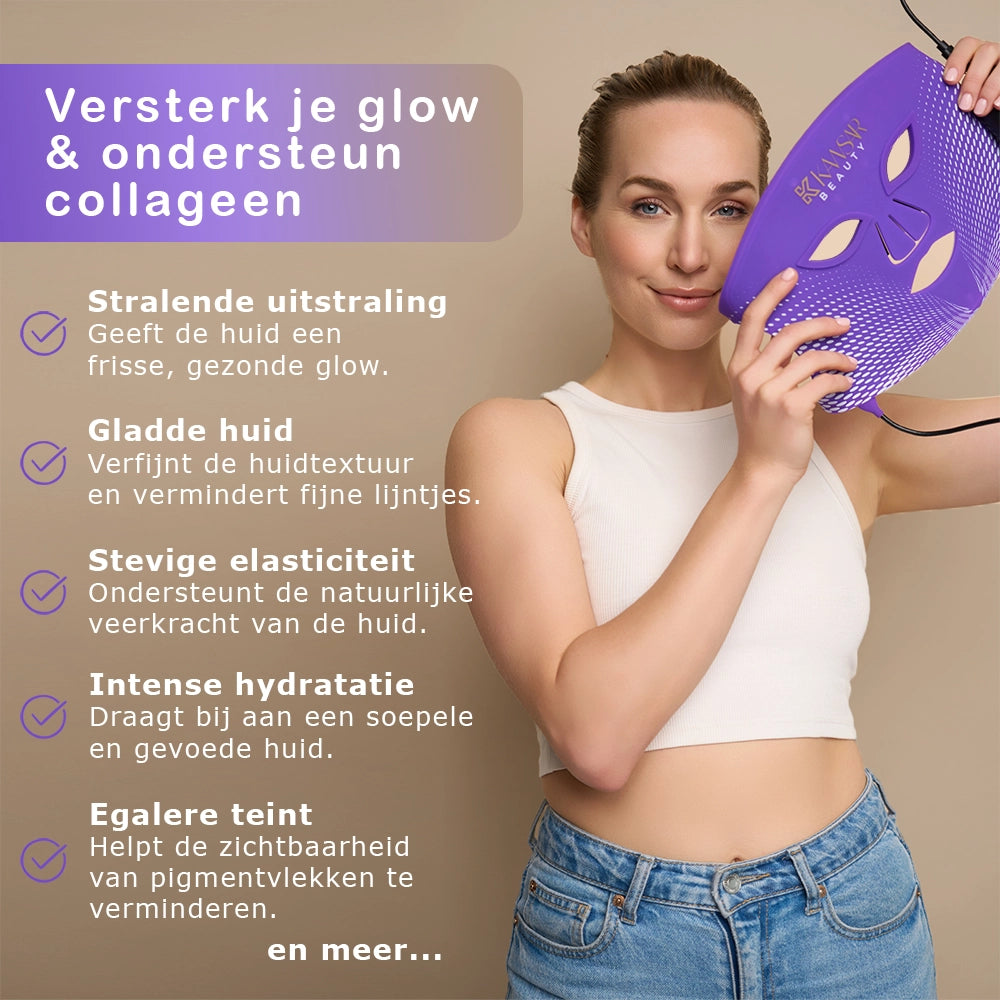 LED-Gesichtsmaske – LED-Maske mit 7 Modi und NIR-Lichttherapie