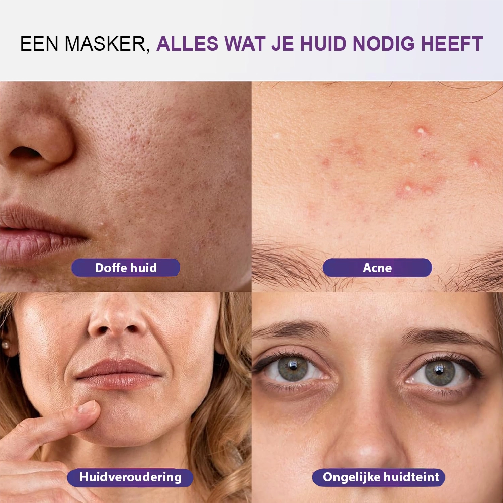 LED-Gesichtsmaske – LED-Maske mit 7 Modi und NIR-Lichttherapie