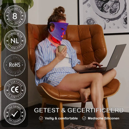 LED-Gesichtsmaske – LED-Maske mit 7 Modi und NIR-Lichttherapie