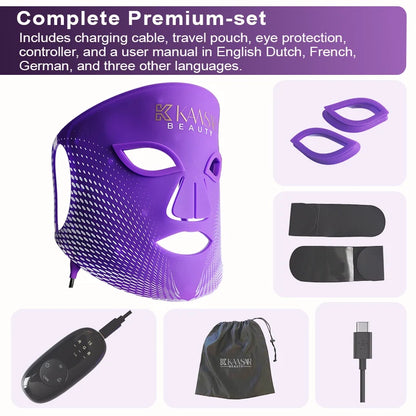 LED-Gesichtsmaske – Premium-LED-Maske mit 7 Modi und NIR-Lichttherapie