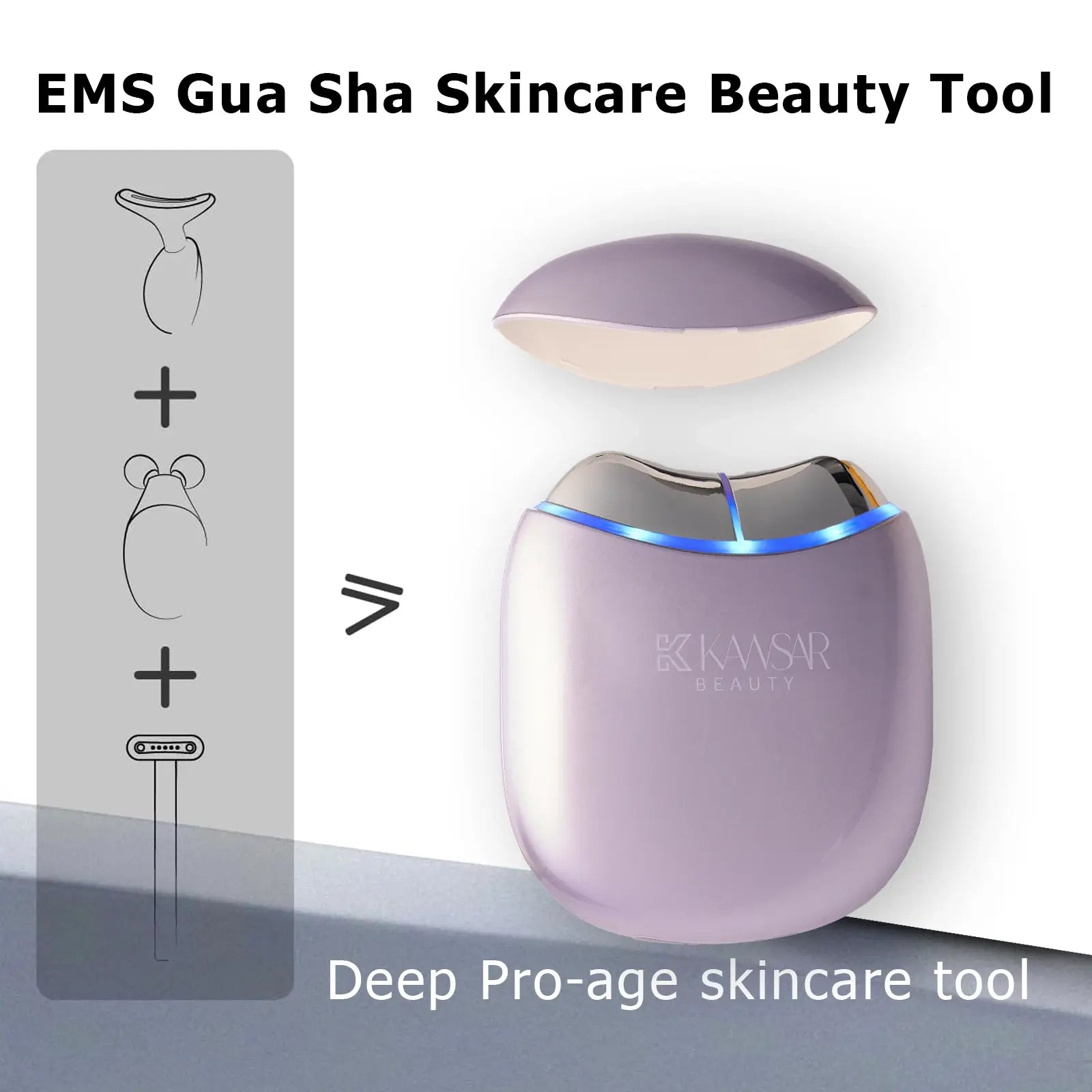 EMS Gua Sha mit LED-Licht – Das Sculpt Tool